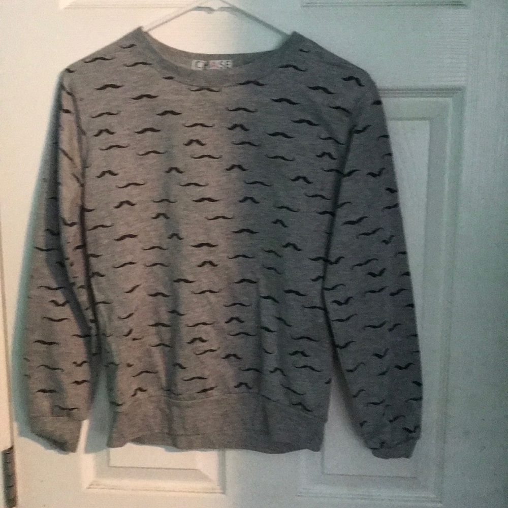 Mustache sweat shirt